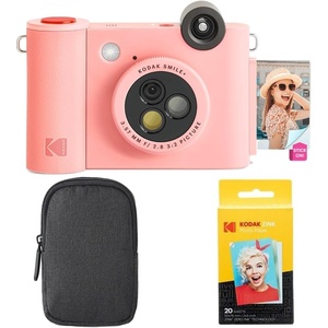 image:imageKODAK Smile 2in1 Digital Instant Print Camera amp Wireless Bluetooth Photo Printer Starter Bundle  Carrying Case  Zink 20pk StickyBack Photo Paper  10MP SpecialEffect Rotating Lens  Pink
