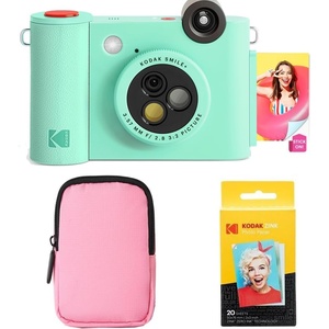 image:imageKODAK Smile 2in1 Digital Instant Print Camera amp Wireless Bluetooth Photo Printer Starter Bundle  Soft Case  Zink 20pk StickyBack Photo Paper  10MP SpecialEffect Rotating Lens  Green