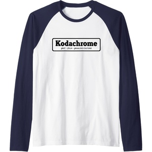 image:imageKodachrome Logo Design  Black Raglan Baseball TeeNavy BlueWhite
