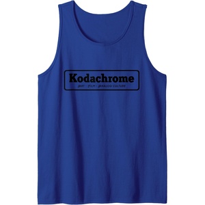 image:imageKodachrome Logo Design  Black Tank TopRoyal Blue