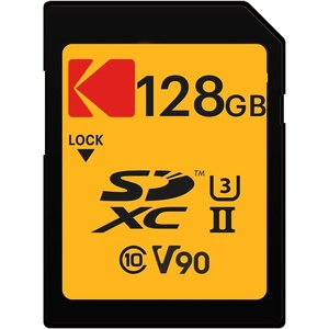 image:imageKodak 128GB UHSII U3 V90 Ultra Pro SDXC Memory Card  Up to 3000MBs Read Speed and 270MBs Write Speed128 GB