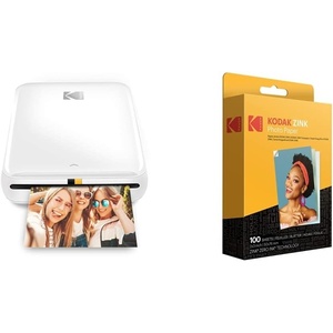 image:imageKodak 2x3 Premium Zink Photo Paper 100 Sheets amp Step Wireless Mobile Photo Mini Printer White Compatible wiOS amp Android NFC amp Bluetooth Devices100 Sheets