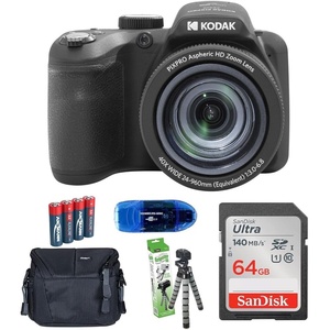 image:imageKodak PIXPRO AZ405 Digital Camera Bundle Includes SanDisk 64GB SDXC Memory Card Small Camera Bag SD Card Reader and More 6 Items BlackBlack