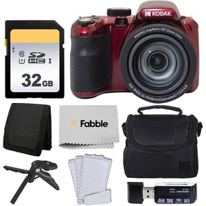 image:imageKodak PIXPRO AZ425 Digital Camera  64GB Memory Card  Camera Case Black  USB Card Reader  Table Tripod  Accessories WhiteRed