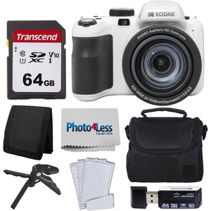 image:imageKodak PIXPRO AZ425 Digital Camera  64GB Memory Card  Camera Case Black  USB Card Reader  Table Tripod  Accessories WhiteWhite