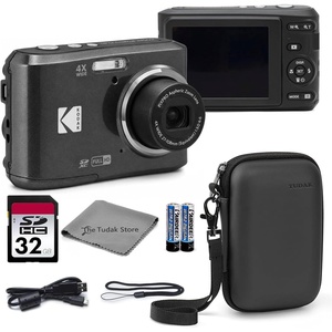 image:imageKodak PIXPRO FZ45 Digital Camera Black 16MP Point amp Shoot with 4X Optical Zoom 27mm Wide Angle 27 Inch LCD 1080p Video Bundle with Tudak Compatible Camera Case 32GB SD Card amp Microfiber ClothBlack