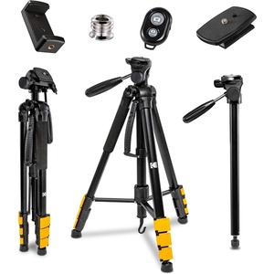 image:imageKodak PhotoGear 2in1 Tripod amp Monopod  Lightweight 70 4Section FlipLock Aluminum Stand Converts to 645 Monopod  QuickRelease Plates 3Way Swivel Head Bubble Level Bonus Stand EGuide amp CaseTripod With Remote