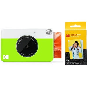 image:imageKodak Printomatic Digital Instant Print Camera Neon Green with Kodak 2x3 Premium ZINK Photo Paper 50 SheetsGreen