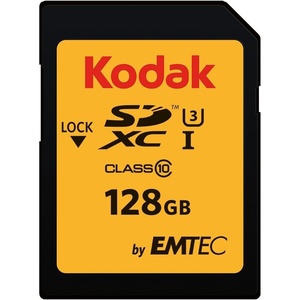 image:imageKodak SDXC Card 64GB UHSI U3 V30 Ultra  Up to 95MBs Max Read Speed  Write Speed 85MBs Max  Storage of 4K Ultra HD Videos and HD Photos  SD Card128GB