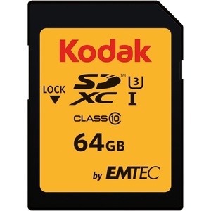 image:imageKodak SDXC Card 64GB UHSI U3 V30 Ultra  Up to 95MBs Max Read Speed  Write Speed 85MBs Max  Storage of 4K Ultra HD Videos and HD Photos  SD Card64GB