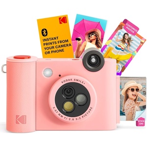 image:imageKodak Smile 2in1 Digital Instant Print Camera amp Printer Gift Bundle  Case  Zink 2x3 Sticky Back Photo Paper 20pk  Album  Sticker Sets  Sticker Frames  Hanging Frames  Markers  FuchsiaPink