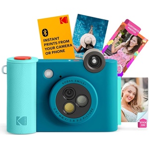 image:imageKodak Smile 2in1 Digital Instant Print Camera amp Printer Gift Bundle  Case  Zink 2x3 Sticky Back Photo Paper 20pk  Album  Sticker Sets  Sticker Frames  Hanging Frames  Markers  FuchsiaBlue