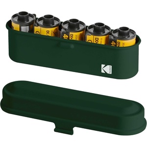 image:imageKodak Steel 35mm FIlm Roll Case Holds 5 Rolls All BlackOlive
