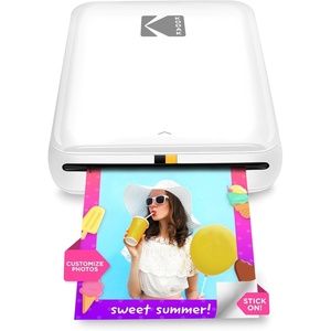 image:imageKodak x Barbie Step Slim Wireless Instant Portable Photo Mobile Printer Gift Bundle Signature Style Barbie Camera Case Photo Album Sticker amp Hanging Frames 50 Stickers  Zink Paper 20 SheetsWhite