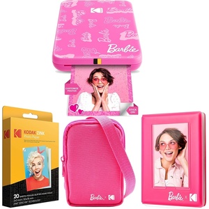 image:imageKodak x Barbie Step Slim Wireless Instant Portable Photo Mobile Printer Iconic Style Barbie Deluxe Camera Case  Barbie Photo Album  Zink Paper 20 SheetsLight Pink