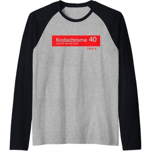 image:imageMens Kodak Kodachrome 40 Raglan Baseball TeeBlackAthletic Heather