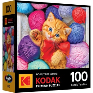 image:imageRoseArt  Kodak Premium  Cuddly Yarn Box  100 Piece Jigsaw Puzzle for Adults