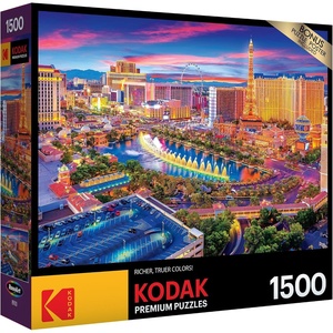 image:imageRoseArt  Kodak Premium  Las Vegas Strip  1500 Piece Jigsaw Puzzle for AdultsLast Vegas Strip