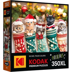 image:imageRoseArt  Kodak Premium  Pickup Pups 350 Piece Jigsaw Puzzle for AdultsKitten Stockings