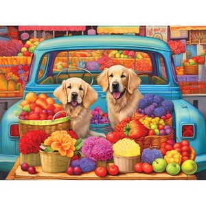 image:imageRoseArt  Kodak Premium  Pickup Pups 350 Piece Jigsaw Puzzle for AdultsPickup Pups