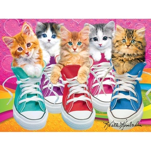 image:imageRoseArt  Kodak Premium  Pickup Pups 350 Piece Jigsaw Puzzle for AdultsSneaky Kats II