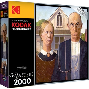 image:imageRoseArt Kodak Premium Masters Jigsaw Puzzle for Adults 2000 PieceAmerican Gothic By Grant Wood