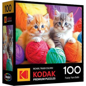 image:imageRoseArt Kodak Premium Puppy Socks 100 Pc Jigsaw Puzzle for the Whole FamilyFuzzy Yarn Balls