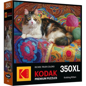 image:imageRoseArt Kodak Premium Songbirds 2 350 Piece Jigsaw Puzzle for AdultsKnitting Kitten