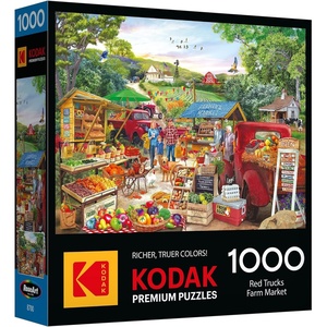 image:imageRoseArt Kodak Premium The Bakery 1000 Piece Jigsaw Puzzle for AdultsRed Trucks Farm Market