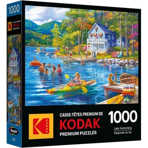 image:imageRoseart  Kodak Premium  Vintage Haberdashery  1000 Piece Jigsaw Puzzle for AdultsLake Swimming