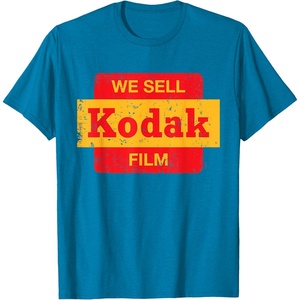 image:imageVintage We Sell Kodak Film Retail Sign Design TShirt SmallSapphire Blue