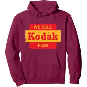 image:imageVintage We Sell Kodak Film Retail sign design Pullover HoodieBurgundy