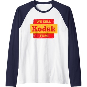 image:imageVintage We Sell Kodak Film Retail sign design Raglan Baseball TeeNavy BlueWhite