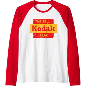 image:imageVintage We Sell Kodak Film Retail sign design Raglan Baseball TeeRedWhite