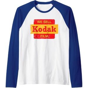 image:imageVintage We Sell Kodak Film Retail sign design Raglan Baseball TeeRoyal BlueWhite