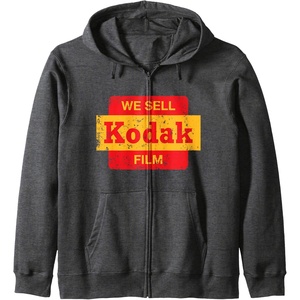 image:imageVintage We Sell Kodak Film Retail sign design Zip HoodieDark Heather Grey
