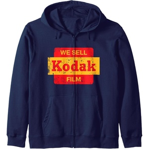 image:imageVintage We Sell Kodak Film Retail sign design Zip HoodieNavy Blue