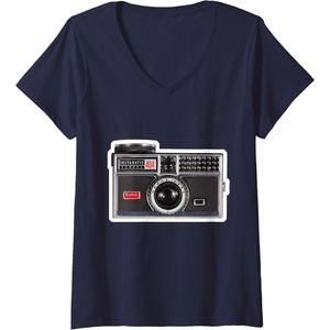 image:imageWomens KODAK INSTAMATIC Camera Design VNeck TShirtNavy Blue
