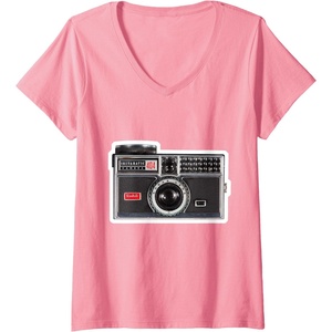 image:imageWomens KODAK INSTAMATIC Camera Design VNeck TShirtPink