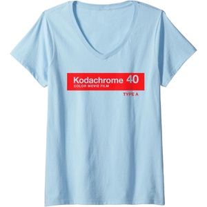 image:imageWomens Kodak Kodachrome 40 VNeck TShirtBaby Blue