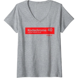 image:imageWomens Kodak Kodachrome 40 VNeck TShirtHeather Grey