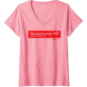 image:imageWomens Kodak Kodachrome 40 VNeck TShirtPink