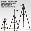 image:imageKodak PhotoGear 62 Tripod with Remote  Compact 3Section FlipLock Aluminum Tripod Adjusts 2262 QuickRelease Plate Smartphone Adapter amp 14 to 38 Screw Bubble Level Carry Case amp EGuide62 With Remote