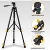 image:imageKodak PhotoGear 62 Tripod with Remote  Compact 3Section FlipLock Aluminum Tripod Adjusts 2262 QuickRelease Plate Smartphone Adapter amp 14 to 38 Screw Bubble Level Carry Case amp EGuide62 With Remote