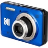 image:imageKodak Pixpro FZ55 Digital Camera Blue Bundle Including 128 GB Memory Card Rechargeable Battery Battery Charger Flexible Tripod Card Reader Card Wallet Hand Strap Full Cleaning Kit