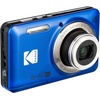 image:imageKodak Pixpro FZ55 Digital Camera Blue Bundle Including 128 GB Memory Card Rechargeable Battery Battery Charger Flexible Tripod Card Reader Card Wallet Hand Strap Full Cleaning Kit