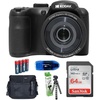 image:imageKODAK PIXPRO AZ255 Digital Camera Bundle Includes SanDisk 64GB SDXC Memory Card Small Camera Bag SD Card Reader and More 6 Items Black