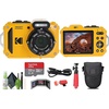 image:imageKODAK PIXPRO WPZ2 Rugged Waterproof Shockproof Dustproof WiFi Digital Vlogging Camera 16MP Yellow Bundle with 32GB Memory Card  Vlogger Tripod  Bag  Cleaning Kit  More AccessoriesYellow