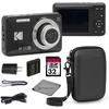 image:imageKodak PIXPRO FZ55 Black 16MP CMOS Sensor Digital Camera 5X Optical Zoom 28mm Wide Angle 1080P Full HD Video 27 LCD Vlogging Camera Bundle with Tudak Compatible Case 32GB SD Card amp Microfiber ClothBlack