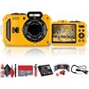 image:imageKodak PIXPRO WPZ2 Digital Camera Yellow  Waterproof Shockproof amp Dustproof Camera with 16MP Sensor 1080p Video amp 4X Optical Zoom  for Travel amp Outdoor use  32GB Card  Vlogger Tripod  More